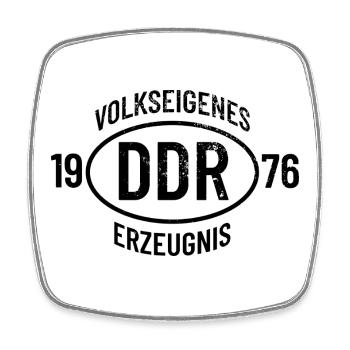 DDR Geburtstag Shirt, Hoodie, Tasse Jahrgang 1976 - Viereckiger Kühlschrankmagnet - Weiß - Vorne