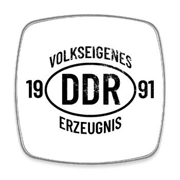 DDR Geburtstag Shirt, Hoodie, Tasse Jahrgang 1991 - Viereckiger Kühlschrankmagnet - Weiß - Vorne