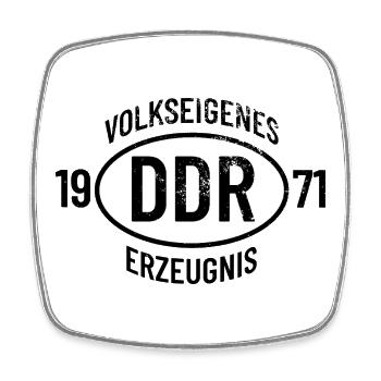 DDR Geburtstag Shirt, Hoodie, Tasse Jahrgang 1971 - Viereckiger Kühlschrankmagnet - Weiß - Vorne