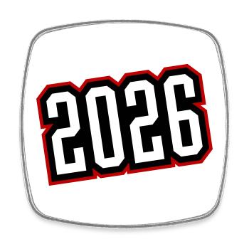 2026 - Square fridge magnet - white - Front