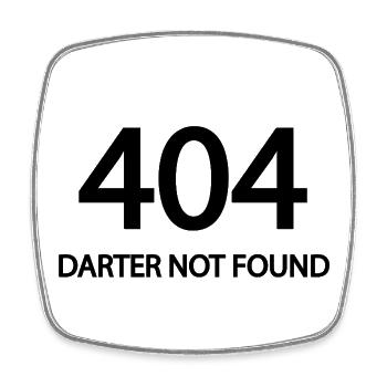 Darts,Darts,404_Darter_not_found - Square fridge magnet - white - Front