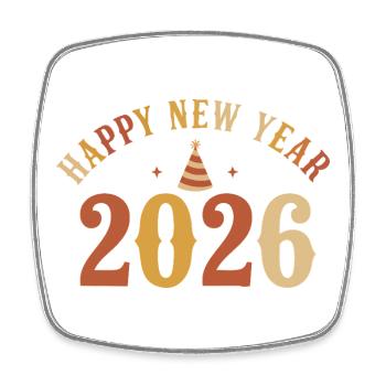 Feiert die schöne Silvesterparty 2026 - Viereckiger Kühlschrankmagnet - Weiß - Vorne