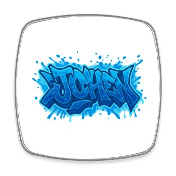 Graffiti JOHEN Name Gift Ideal Printable - Square fridge magnet - white - Front
