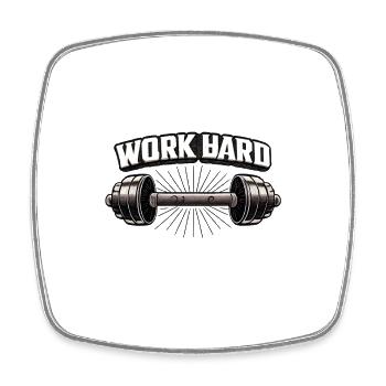 Powerful Training Shirt - Square fridge magnet - white - Front
