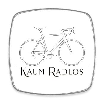 Kaum Radlos Rennrad Minimal Line Art - Viereckiger Kühlschrankmagnet - Weiß - Vorne