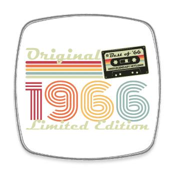 Original 1966 Vintage Vintage Anniversaire Rétro - Magnet carré - blanc - Devant