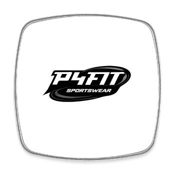 P4FIT Sportwear Logo Swing - Square fridge magnet - white - Front