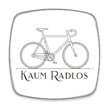 Rennrad Minimal Art – Kaum Radlos Design - Viereckiger Kühlschrankmagnet - Weiß - Vorne