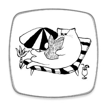 YOU DESERVE TO REST - Square fridge magnet - white - Front