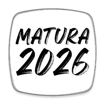 Matura 2026 - Square fridge magnet - white - Front
