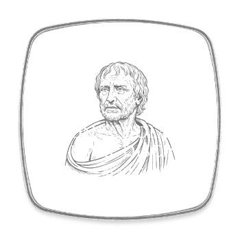 Non Scholae Sed Vitae Discimus - Viereckiger Kühlschrankmagnet - Weiß - Vorne