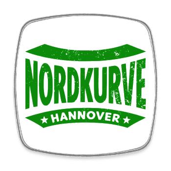 Hannover Nordkurve Hoodie, Shirt, Tasche, cap - Viereckiger Kühlschrankmagnet - Weiß - Vorne