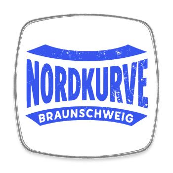 Braunschweig Nordkurve Hoodie, Shirt, Tasche, Cap - Viereckiger Kühlschrankmagnet - Weiß - Vorne
