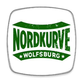 Wolfsburg Nordkurve Stadion Fan Hoodie, tasche - Viereckiger Kühlschrankmagnet - Weiß - Vorne
