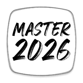 Master 2026 - Magnet carré - blanc - Devant