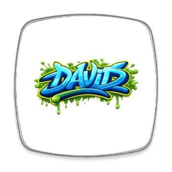 Graffiti name DAVID printable on everything - Square fridge magnet - white - Front