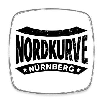 Nürnberg Stadion Fan Hoodie, Tasche Shirt, Socken - Viereckiger Kühlschrankmagnet - Weiß - Vorne