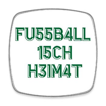 Fussball isch Heimat Fussball Fan - Viereckiger Kühlschrankmagnet - Weiß - Vorne