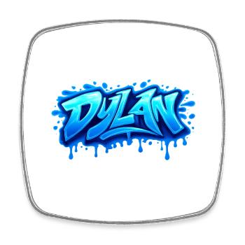 GRAFFITI-NAME DYLAN FÜR PERFEKTES GESCHENK DRUCKBAR - Viereckiger Kühlschrankmagnet - Weiß - Vorne