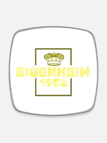 1952 1952 - Viereckiger Kühlschrankmagnet - Weiß