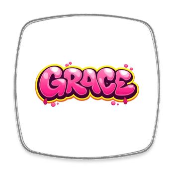 GRACE GRAFFITI NAME FOR PERFECT GIFT PRINTABLE on - Square fridge magnet - white - Front