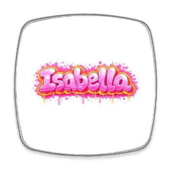 ISABELLA GRAFFITI NAME FÜR PERFEKTES GESCHENK DRUCKBAR - Viereckiger Kühlschrankmagnet - Weiß - Vorne