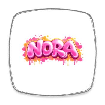 NORA GRAFFITI NAME FÜR PERFEKTES GESCHENK DRUCKBAR AUF C - Viereckiger Kühlschrankmagnet - Weiß - Vorne