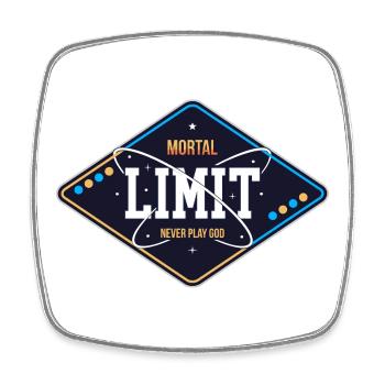 MORTAL LIMIT SPIELE NIEMALS GOTT - Viereckiger Kühlschrankmagnet - Weiß - Vorne