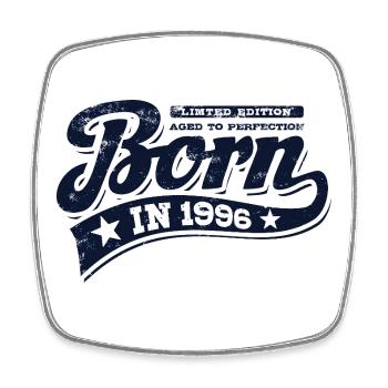 Born in 1996 - Birthday - Limited Edition - Square fridge magnet - white - Front