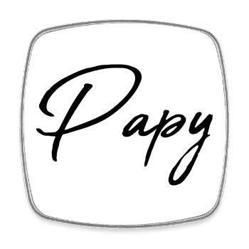 OPA. PAPA. VATERTAG. FROHER VATERTAG - Viereckiger Kühlschrankmagnet - Weiß - Vorne