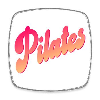 Pilates Sport - Magnet carré - blanc - Devant