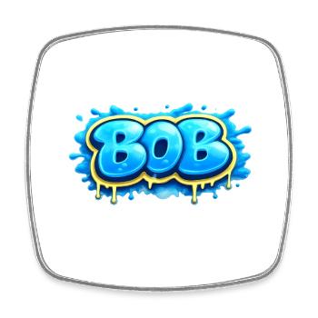 BOB GRAFFITI NAME FOR PERFECT GIFT PRINTABLE - Square fridge magnet - white - Front