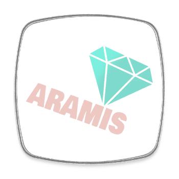 Aramis en tant que noble - Magnet carré - blanc - Devant
