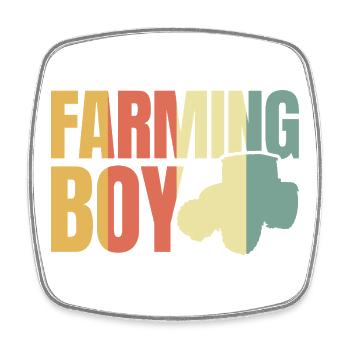 Fils d’agriculteur - Magnet carré - blanc - Devant
