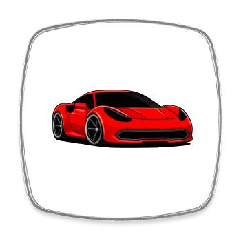 Children's Car Motif for Babies & Children's Clothing - Square fridge magnet - white - Front