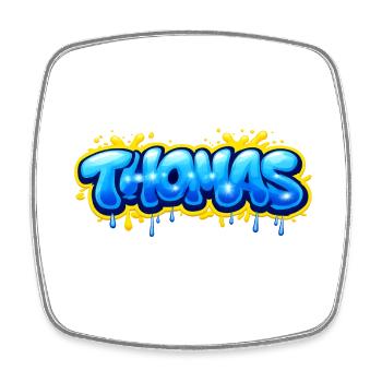 THOMAS GRAFFITI NAME FÜR PERFEKTES GESCHENK DRUCKBAR AUF - Viereckiger Kühlschrankmagnet - Weiß - Vorne