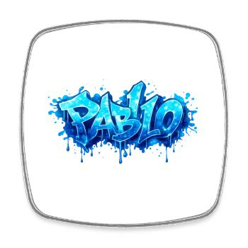 PABLO GRAFFITI NAME FOR PERFECT GIFT PRINTABLE - Square fridge magnet - white - Front
