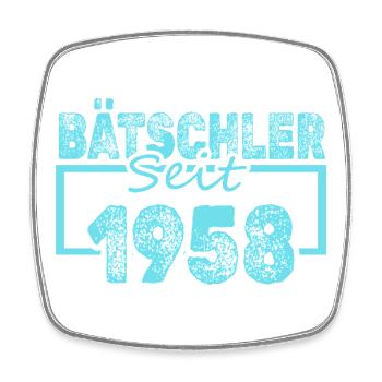 Spruch 1958 - Viereckiger Kühlschrankmagnet - Weiß - Vorne