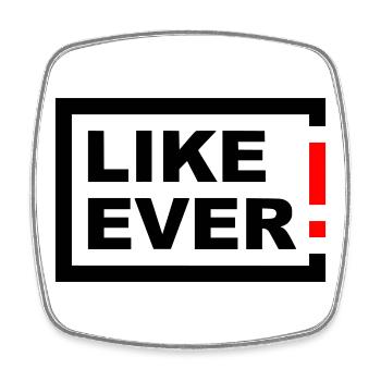 LIKE EVER! - Square fridge magnet - white - Front