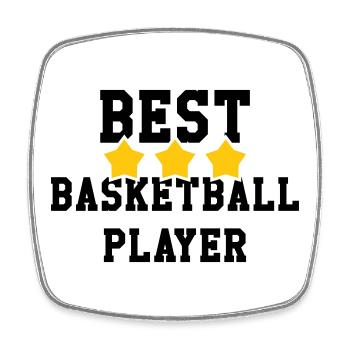 Bester Basketballspieler der Welt – Sportmeister - Viereckiger Kühlschrankmagnet - Weiß - Vorne