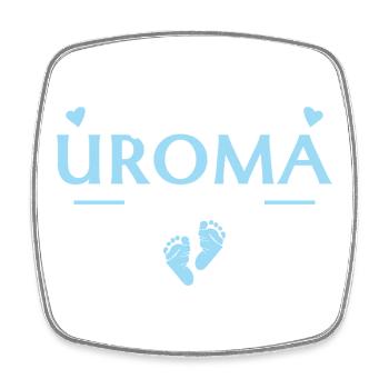 Befördert zur Uroma 2026 Babyparty - Viereckiger Kühlschrankmagnet - Weiß - Vorne