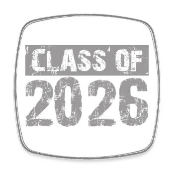 Promotion 2026 - Étudiant Étudiant - Magnet carré - blanc - Devant