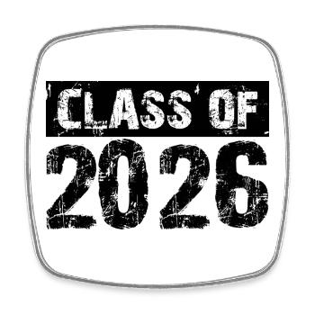 Class of 2026 School Studies Class Graduation Abi - Square fridge magnet - white - Front
