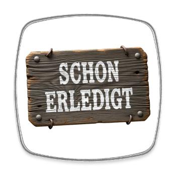 Already done – rustic workshop sign - Square fridge magnet - white - Front
