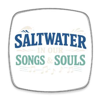 Shanty Crew folk music community - Square fridge magnet - white - Front
