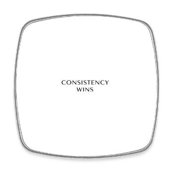 Consistency Wins - Square fridge magnet - white - Front