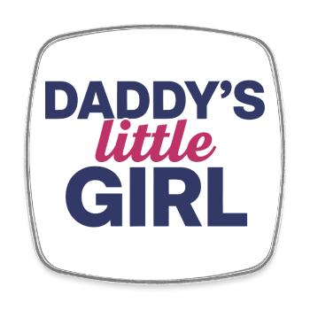 Design de la petite fille mignonne de papa - Magnet carré - blanc - Devant