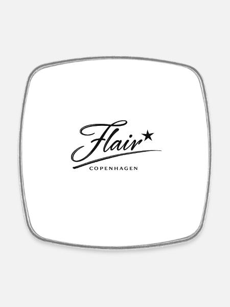 Flair Copenhagen logo - Square fridge magnet - white