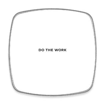 Do The Work Minimalist Tee - Square fridge magnet - white - Front