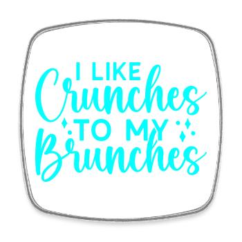 Fitness Motivation Bodybuilder Like Crunches - Viereckiger Kühlschrankmagnet - Weiß - Vorne